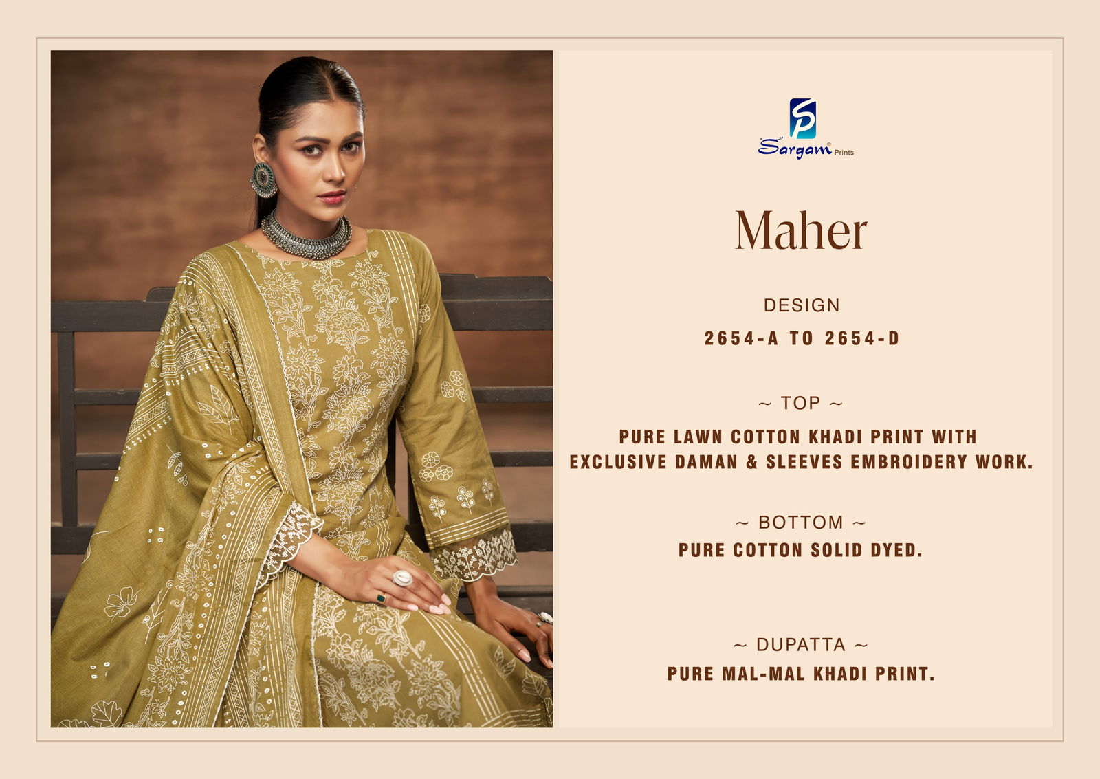 Maher by Sargam Pure Camrik Khadi Prints Designer Salwar Suit Online Wholesale